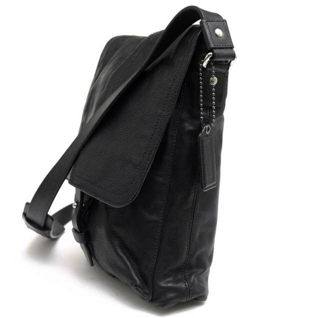 コーチ/COACH バッグ ショルダーバッグ 鞄 メンズ 男性 男性用レザー 革 本革 ブラック 黒 70279 SLIM N/S SATCHEL クロスボディ メッセンジャーバッグ ウォッシュ加工