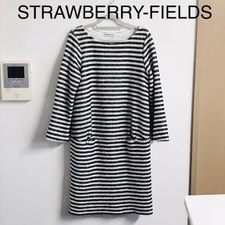 ストロベリーフィールズ(STRAWBERRY-FIELDS)のストロベリーフィールズ  ワンピース ボーダー(ミニワンピース)