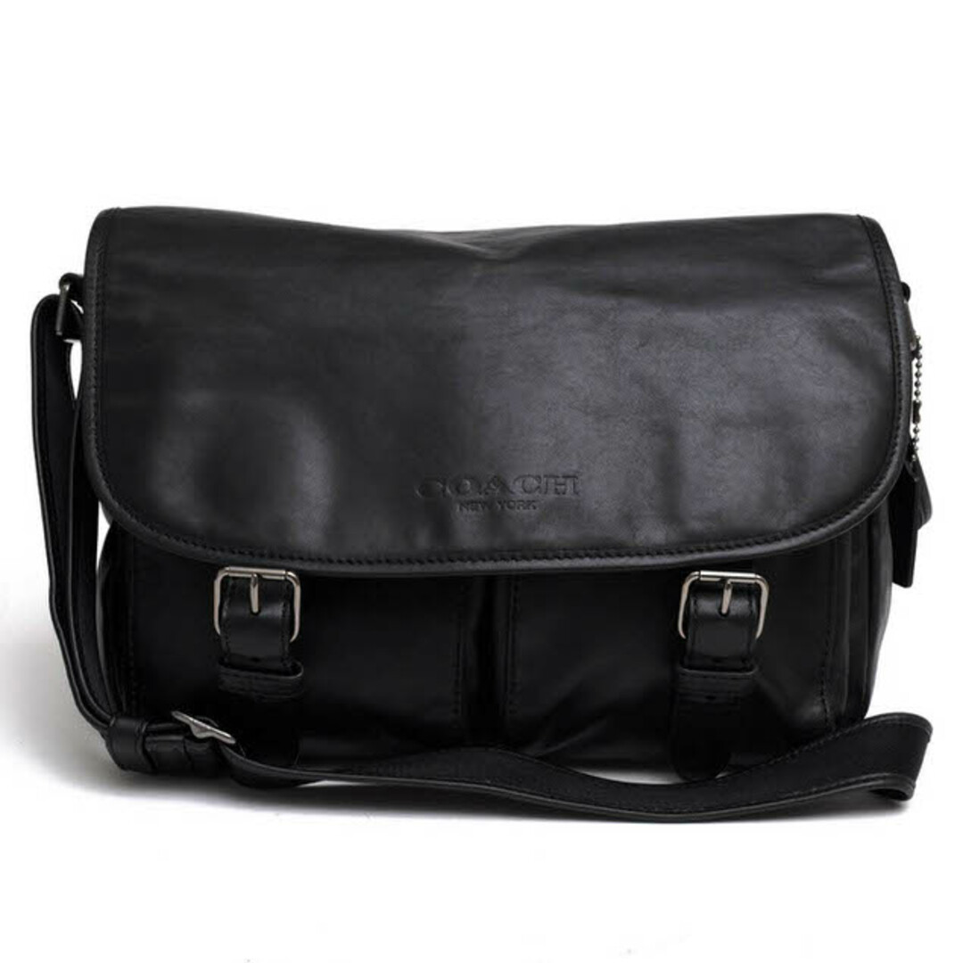 コーチ/COACH バッグ ショルダーバッグ 鞄 メンズ 男性 男性用レザー 革 本革 ブラック 黒 71477 SPORT CITY MESSENGER BAG フラップ式 メッセンジャーバッグ | フリマアプリ ラクマ