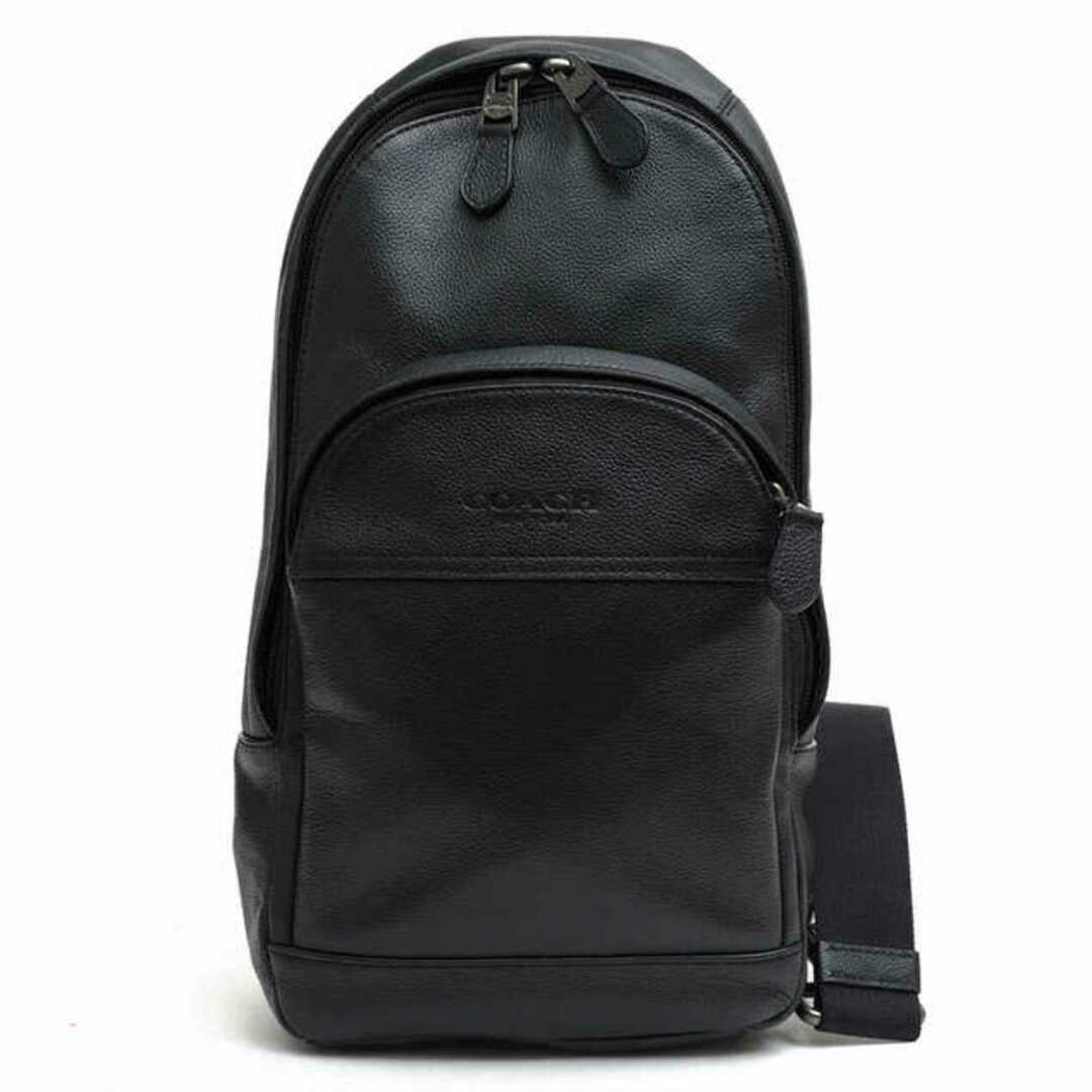 COACH(コーチ)のコーチ／COACH バッグ ショルダーバッグ 鞄 メンズ 男性 男性用レザー 革 本革 ブラック 黒  F49312 Houston Sling Pack ヒューストン スリングパック ボディバッグ シボ革 シュリンクレザー メンズのバッグ(ボディーバッグ)の商品写真