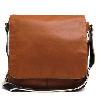 コーチ(COACH)のコーチ／COACH バッグ ショルダーバッグ 鞄 メンズ 男性 男性用レザー 革 本革 ブラウン 茶  F70555 Heritage Web Leather Map Bag ヘリテージ ウェブ レザー マップ バッグ クロスボディ メッセンジャーバッグ 定番(ショルダーバッグ)