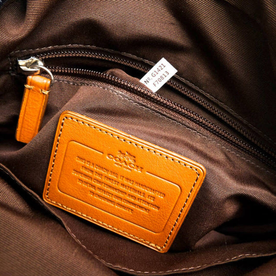 コーチ／COACH バッグ ショルダーバッグ 鞄 メンズ 男性 男性用レザー 革 本革 ブラウン 茶  F70813 HERITAGE WEB LEATHER ヘリテージ ウェブ レザー フライト バッグ シボ革 シュリンクレザー 7