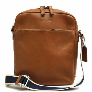 コーチ(COACH)のコーチ／COACH バッグ ショルダーバッグ 鞄 メンズ 男性 男性用レザー 革 本革 ブラウン 茶  F70813 HERITAGE WEB LEATHER ヘリテージ ウェブ レザー フライト バッグ シボ革 シュリンクレザー(ショルダーバッグ)