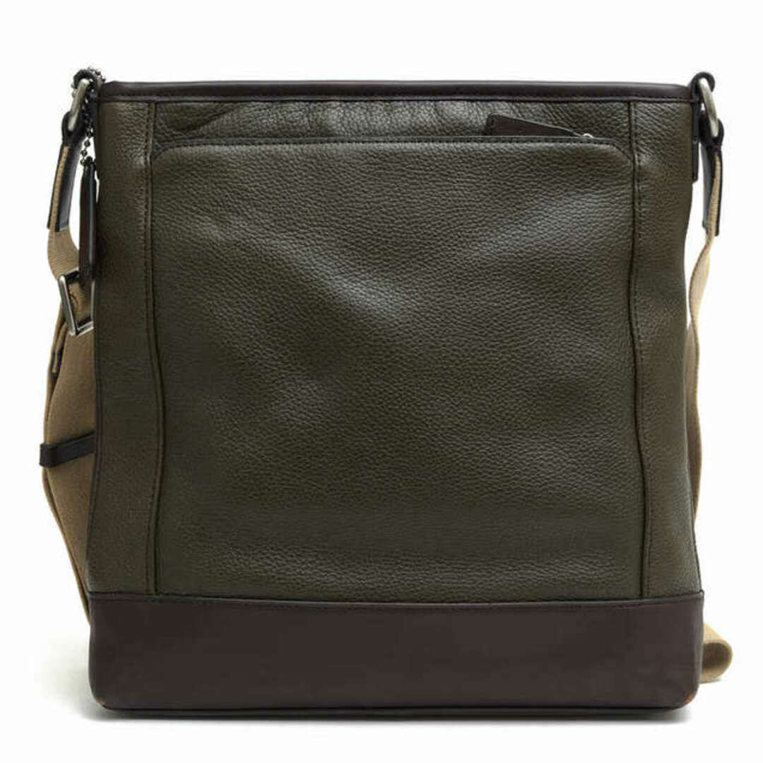 コーチ／COACH バッグ ショルダーバッグ 鞄 メンズ 男性 男性用レザー 革 本革 オリーブ カーキ  F70920 Camden Leather Tech Crossbody キャムデン テック クロスボディ シボ革 シュリンクレザー