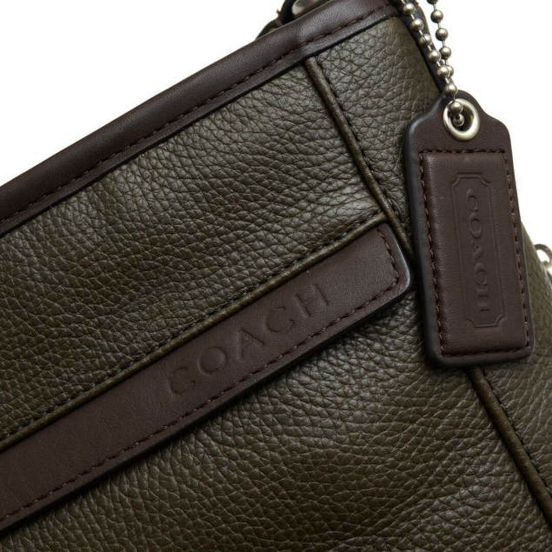 コーチ／COACH バッグ ショルダーバッグ 鞄 メンズ 男性 男性用レザー 革 本革 オリーブ カーキ  F70920 Camden Leather Tech Crossbody キャムデン テック クロスボディ シボ革 シュリンクレザー 6