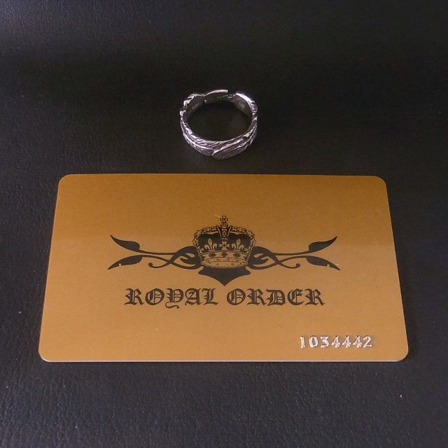 ROYALORDER(ロイヤルオーダー)の新品同様 美品 ロイヤルオーダー フェザーデュエットリング 925 14号 メンズのアクセサリー(リング(指輪))の商品写真