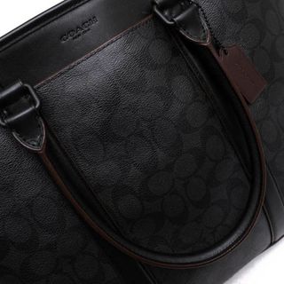 コーチ／COACH バッグ トートバッグ 鞄 ハンドバッグ メンズ 男性 男性用PVC レザー 革 ブラック 黒 F23211 PERRY  BUSINESS TOTE ペリー シグネチャー柄 2WAY ショルダーバッグ