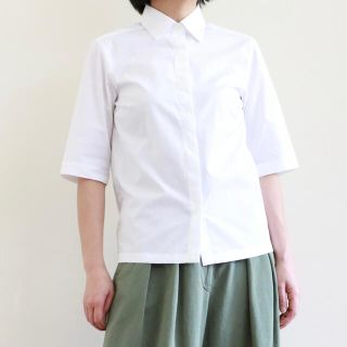 DRIES VAN NOTEN - ドリスヴァンノッテン 2022SS 五分袖 白シャツ ブラウス ホワイト 半袖
