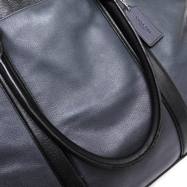 コーチ／COACH バッグ トートバッグ 鞄 ハンドバッグ メンズ 男性 男性用レザー 革 本革 ネイビー 紺 F54758 Perry  Business Tote In Smooth Leather ペリー スムース レザー ビジネストート A4サイズ収納可 2WAY ショルダーバッグ  バイカラー