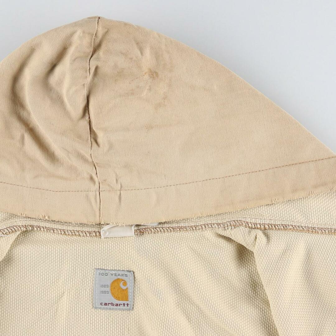 80年代 カーハート Carhartt 100周年モデル アクティブジャケット ダック地フルジップパーカー メンズM ヴィンテージ /eaa198592 7