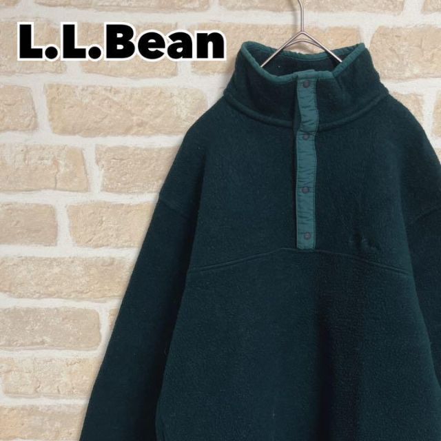 L.L.Bean - 【80s】 L.L.Bean エルエルビーン フリース スナップT グリーンの通販 by 古着屋『BUZZ』｜エルエルビーン ならラクマ