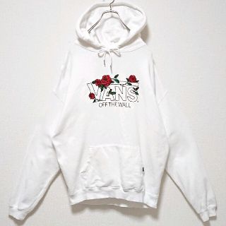 【激レア】 バンズ フロント 刺繍 薔薇 柄 ロゴ オーバーサイズ パーカー