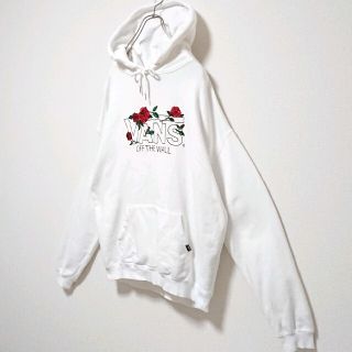 【激レア】 バンズ フロント 刺繍 薔薇 柄 ロゴ オーバーサイズ パーカー