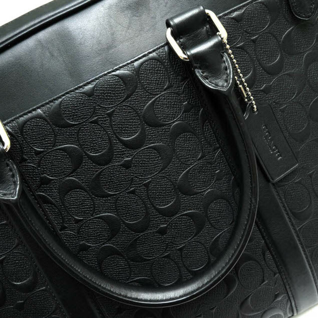 コーチ／COACH バッグ ブリーフケース ビジネスバッグ 鞄 ビジネス メンズ 男性 男性用レザー 革 本革 ネイビー 紺  F54763 Perry Slim Brief In Crossgrain Leather ペリー スリムブリーフ 2WAY ショルダーバッグ ノートPC収納可