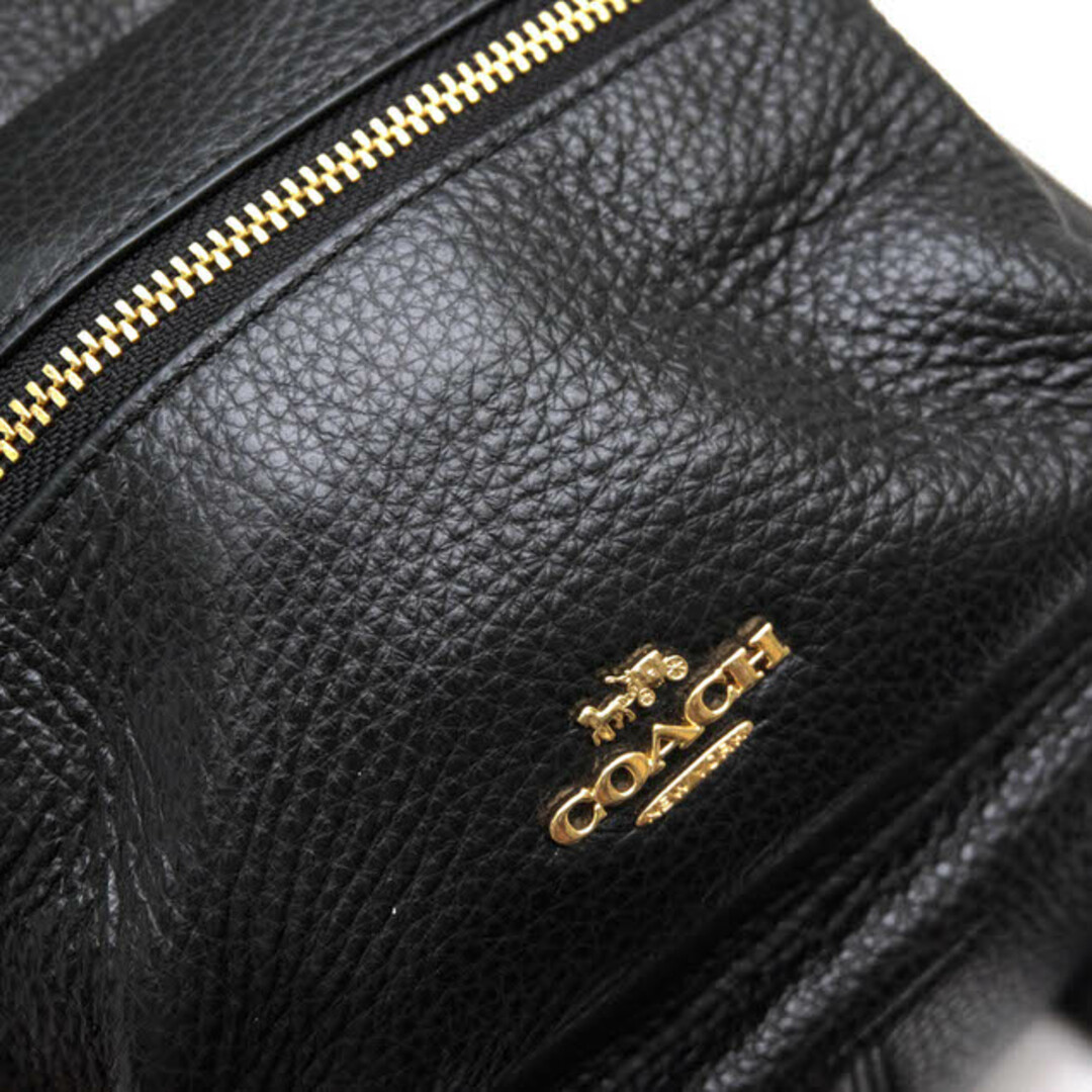 コーチ／COACH リュック バッグ バックパック レディース 女性 女性用レザー 革 本革 ブラック 黒 F289953 Mini Charlie  Backpack in Pebble Leather ミニ チャーリー シボ革 シュリンクレザー デイパック