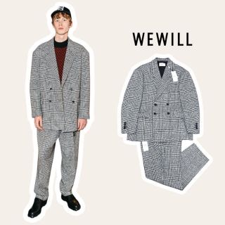 未使用 WEWILL 計16万 ウールツイード セットアップ ジャケット パンツ