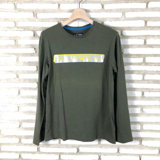 アルマーニジーンズ(ARMANI JEANS)のARMANI JEANS　アルマーニ ジーンズ　長袖　Tシャツ　グリーン　M(Tシャツ/カットソー(七分/長袖))