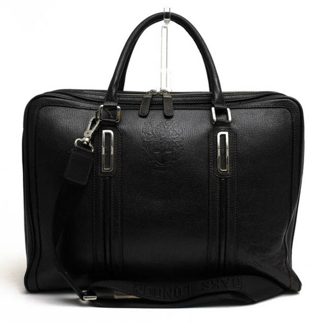 ダックス／DAKS バッグ ブリーフケース ビジネスバッグ 鞄 ビジネス メンズ 男性 男性用レザー 革 本革 ブラック 黒  A4サイズ収納可 2WAY ショルダーバッグ シボ革 シュリンクレザー