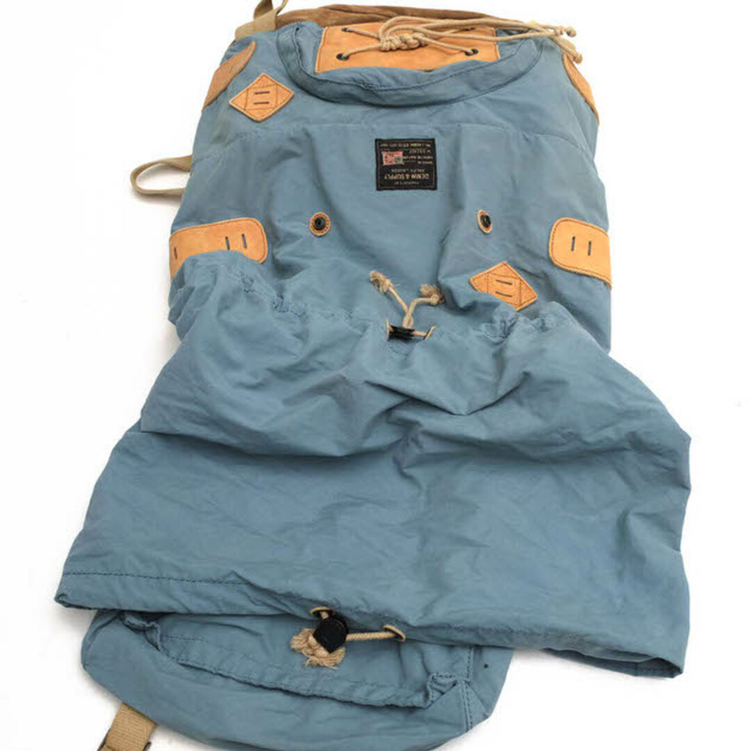デニム＆サプライ／DENIM＆SUPPLY リュック バッグ バックパック メンズ 男性 男性用コットン 綿 キャンバス レザー 革 ブルー 青  デイパック ヴィンテージ加工 メンズのバッグ(バッグパック/リュック)の商品写真