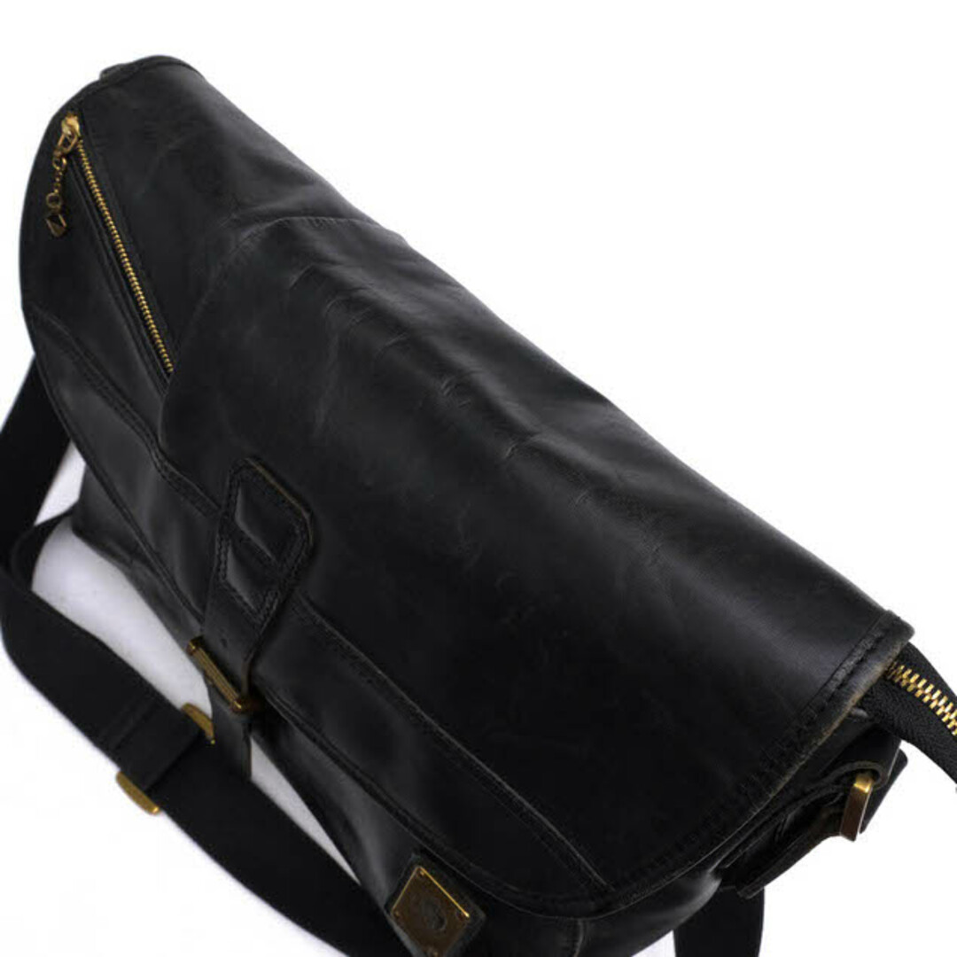 DIESEL(ディーゼル)のディーゼル／DIESEL バッグ ショルダーバッグ 鞄 メンズ 男性 男性用レザー 革 本革 ブラック 黒  フラップ式 メッセンジャーバッグ メンズのバッグ(ショルダーバッグ)の商品写真