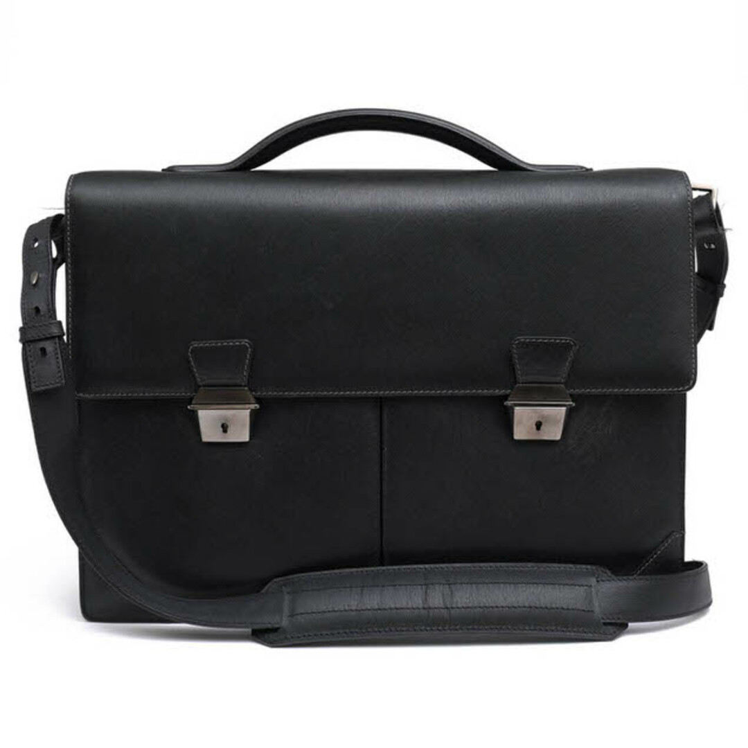 ダンヒル／Dunhill バッグ ブリーフケース ビジネスバッグ 鞄 ビジネス メンズ 男性 男性用レザー 革 本革 ブラック 黒  フラップ式 2WAY ショルダーバッグ