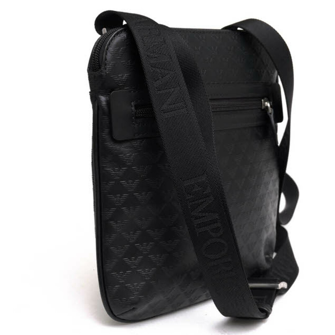 Armani(アルマーニ)のアルマーニ／EMPORIO ARMANI バッグ ショルダーバッグ 鞄 メンズ 男性 男性用レザー 革 本革 ブラック 黒  Y4M167 YC043 イーグルロゴ メッセンジャーバッグ メンズのバッグ(ショルダーバッグ)の商品写真