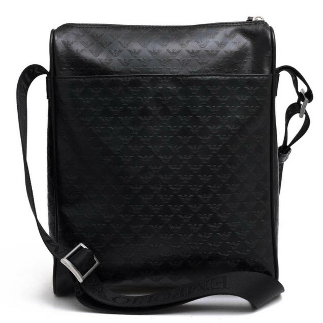 アルマーニ／EMPORIO ARMANI バッグ ショルダーバッグ 鞄 メンズ 男性 男性用レザー 革 本革 ブラック 黒  YEM461 YC043 イーグルロゴ メッセンジャーバッグショルダーバッグ