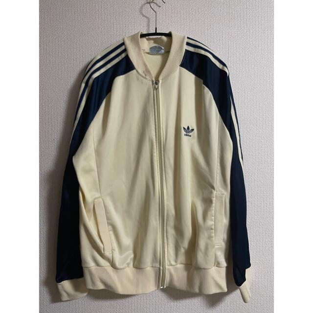 メンズadidas ATP 80s クリーム×ネイビー   ビンテージジャージ