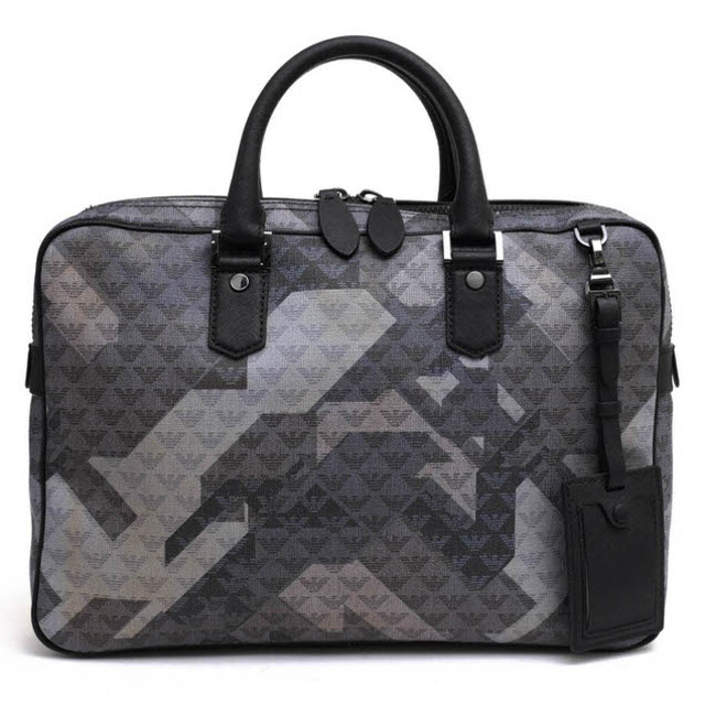 アルマーニ／EMPORIO ARMANI バッグ ブリーフケース ビジネスバッグ 鞄 ビジネス メンズ 男性 男性用PVC レザー 革 グレー 灰色  Y4P053 YN48J
