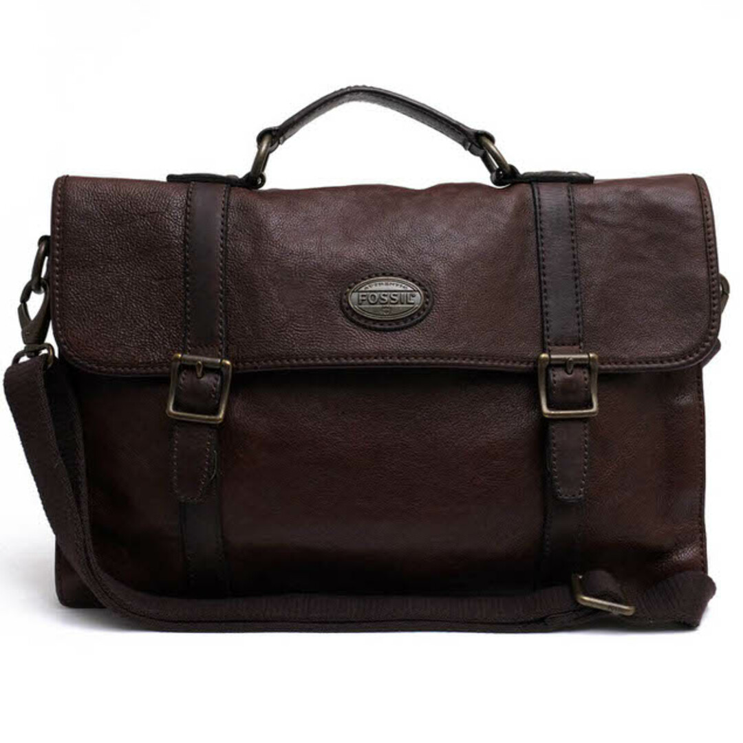 フォッシル/FOSSIL バッグ ブリーフケース ビジネスバッグ 鞄 ビジネス メンズ 男性 男性用レザー 革 本革 ブラウン 茶 ESTATE EW CITY BAG メッセンジャーバッグ 2WAY ショルダーバッグ シボ革 シュリンクレザー 【冬バーゲン☆特別送料無料!】 www.skytrac.ca