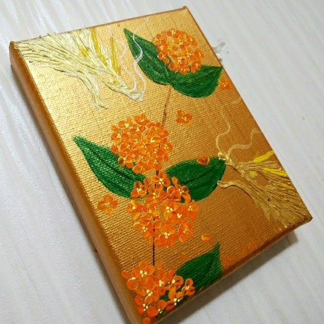 風水幸せ絵画*金木犀と出会い金龍 黄金 金運 ペア 縁結び 愛情 希望 風水幸せ絵画*金木犀と出会い金龍 黄金 金運 ペア 縁結び 愛情 希望