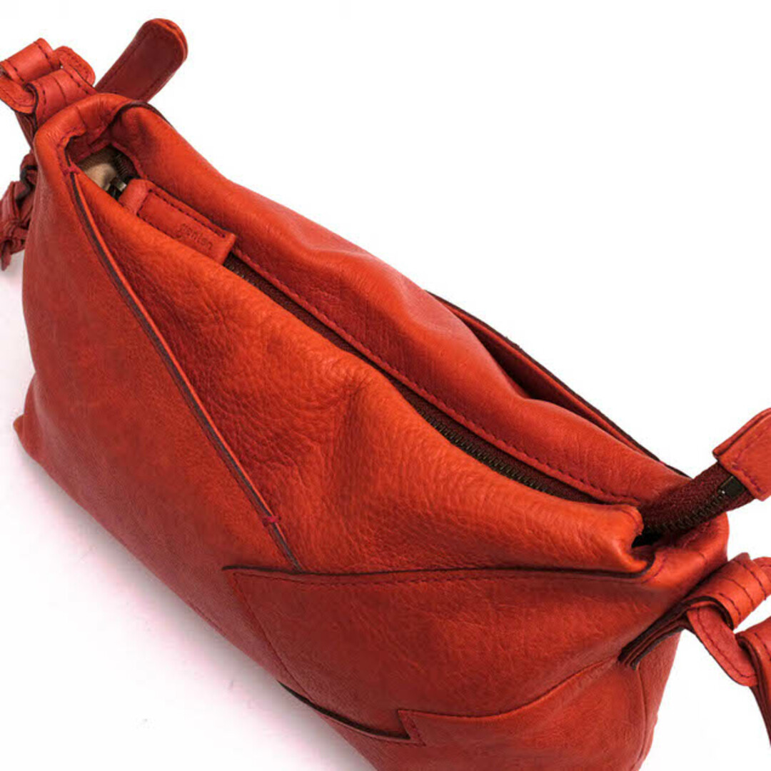 genten(ゲンテン)のゲンテン／genten バッグ ショルダーバッグ 鞄 レディース 女性 女性用レザー 革 本革 レッド 赤  パッチワーク レディースのバッグ(ショルダーバッグ)の商品写真