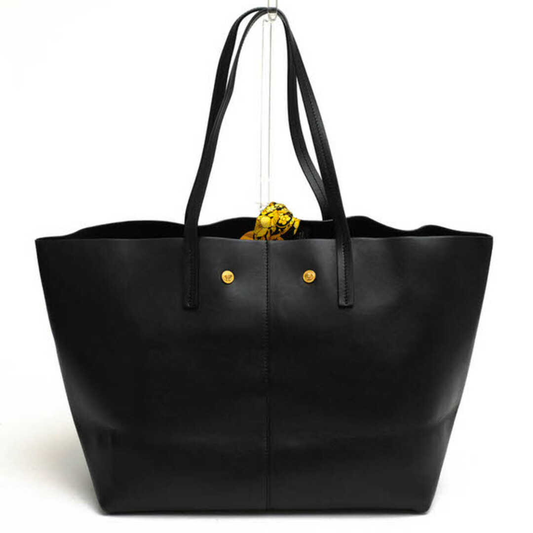 ヴェルサーチ/GIANNI VERSACE バッグ トートバッグ 鞄 ハンドバッグ レディース 女性 女性用レザー 革 本革 ブラック 黒 DBFG590 SHOPPER BAG WITH METAL APPLIQU?S スカーフ付き 肩掛け ワンショルダーバッグ