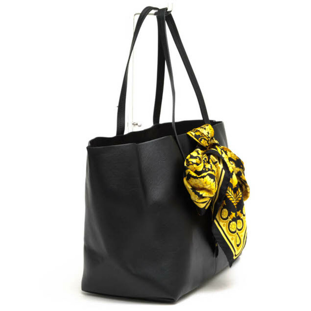 【正規超美品】VERSACE トートバッグ ブラック/黒 レザー ヴェルサーチ