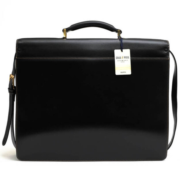 ゴールドファイル／GOLD PFEIL バッグ ブリーフケース ビジネスバッグ 鞄 ビジネス メンズ 男性 男性用レザー 革 本革 ブラック 黒  フラップ式