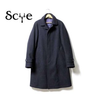 サイ(Scye)の【美品】SCYE サイベーシックス ウールカシミヤ メルトン バルマカンコート(チェスターコート)