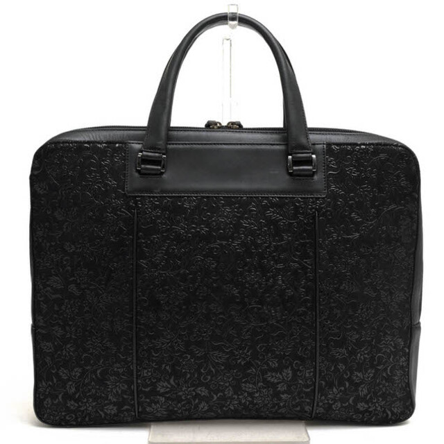 印傳屋 印伝／INDEN-YA バッグ ブリーフケース ビジネスバッグ 鞄 ビジネス メンズ 男性 男性用レザー 革 本革 ブラック 黒  A4サイズ収納可