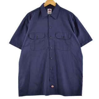 ディッキーズ(Dickies)の古着 ディッキーズ Dickies 半袖 ワークシャツ メンズXL /eaa252278(シャツ)