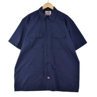 ディッキーズ(Dickies)の古着 ディッキーズ Dickies 半袖 ワークシャツ メンズXL /eaa259100(シャツ)