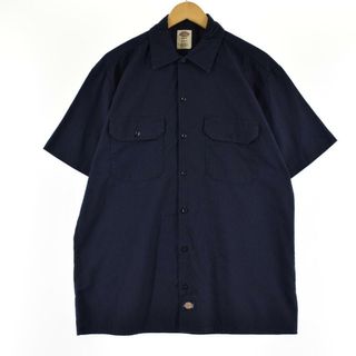 ディッキーズ(Dickies)の古着 ディッキーズ Dickies 半袖 ワークシャツ メンズL /eaa252155(シャツ)