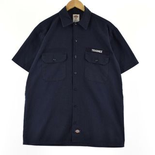 ディッキーズ(Dickies)の古着 ディッキーズ Dickies 半袖 ワークシャツ メンズL /eaa252281(シャツ)