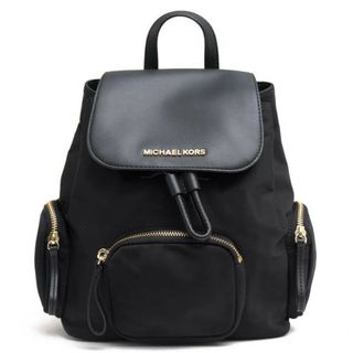 マイケルコース(Michael Kors)のマイケルコース／Michael Kors リュック バッグ バックパック レディース 女性 女性用ナイロン レザー 革 本革 ブラック 黒  35T9GAYB7C ABBEY MD CARGO BACKPACK アビー 巾着型 デイパック(リュック/バックパック)