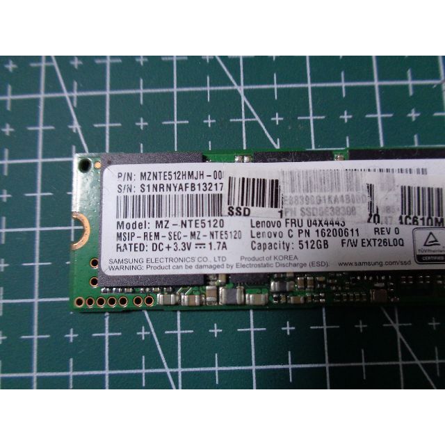 SAMSUNG 512GB M.2 SSD SATA 2280 1