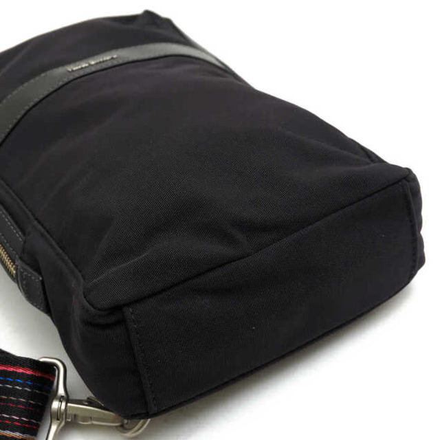 ポールスミス/Paul Smith バッグ ショルダーバッグ 鞄 メンズ 男性 男性用ナイロン レザー 革 本革 ブラック 黒 PSR590 シグネチャーウェビング マルチストライプ ボディバッグ
