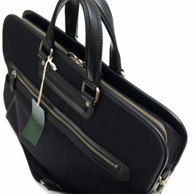 ポールスミス／Paul Smith バッグ ブリーフケース ビジネスバッグ 鞄 ビジネス メンズ 男性 男性用ナイロン レザー 革 本革 ブラック 黒  PSG550 シャドーストライプ 2WAY ショルダーバッグ 定番