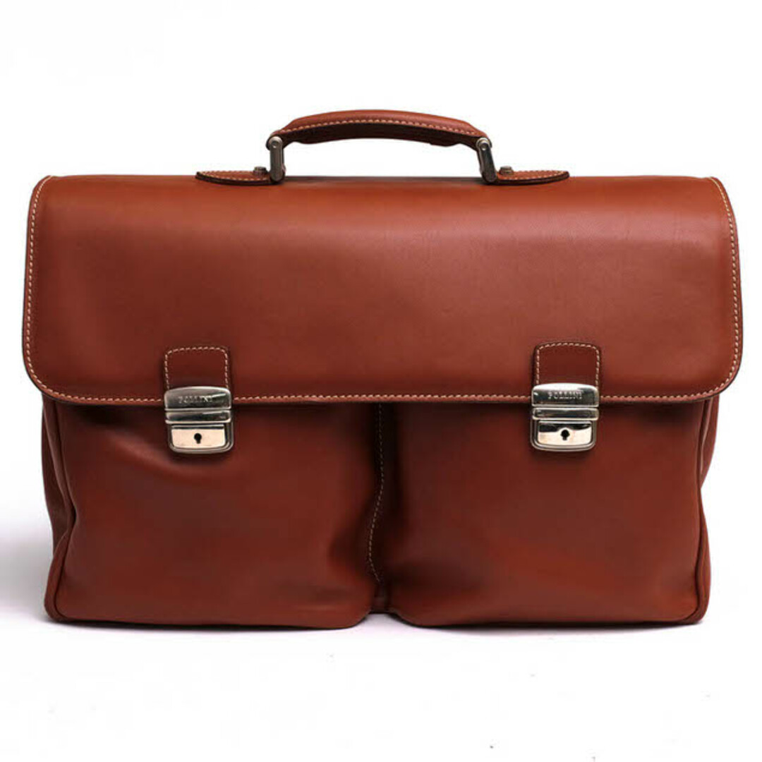 ポリーニ／POLLINI バッグ ブリーフケース ビジネスバッグ 鞄 ビジネス メンズ 男性 男性用レザー 革 本革 ブラウン 茶  フラップ式