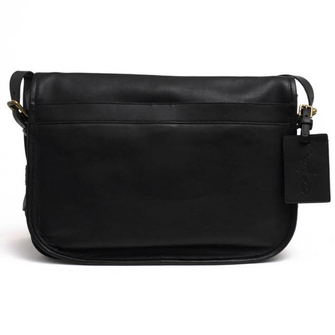 ポロ ラルフローレン/POLO RALPH LAUREN バッグ ショルダーバッグ 鞄 メンズ 男性 男性用レザー 革 本革 ブラック 黒 Core Leather Messenger フラップ式 メッセンジャーバッグ