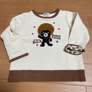 ダブルビー(DOUBLE.B)のミキハウスDOUBLE.B 100cm ロンT 袖口に折り返すと柄あり(Tシャツ/カットソー)