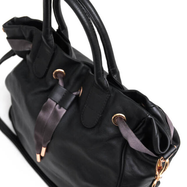 レペット／Repetto バッグ トートバッグ 鞄 ハンドバッグ レディース 女性 女性用レザー 革 本革 ブラック 黒 Tote Arabesque  アラベスク 巾着型 2WAY ショルダーバッグ