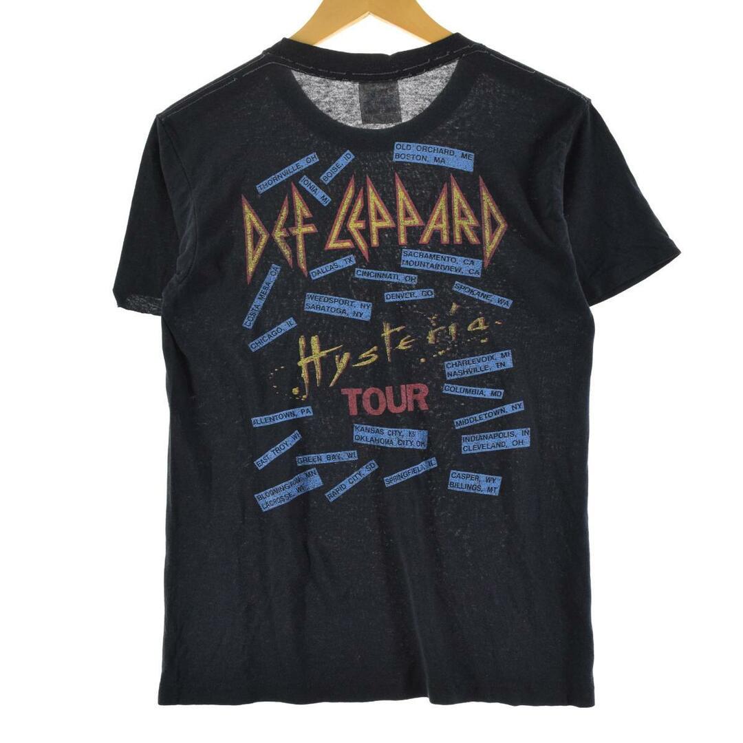 古着 80年代 DEF LEPPARD デフレパード HYSTERIA TOUR 両面プリント